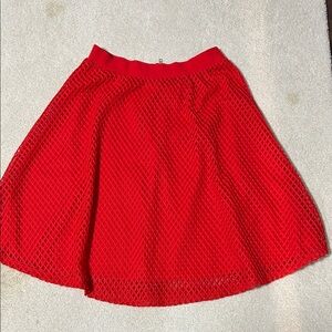 Metro Wear Vibrant Red A-Line Skirt